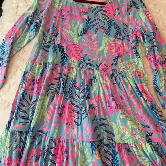 Lilly Pulitzer Colorful Leaf Print Dress - Picture 2 of 4